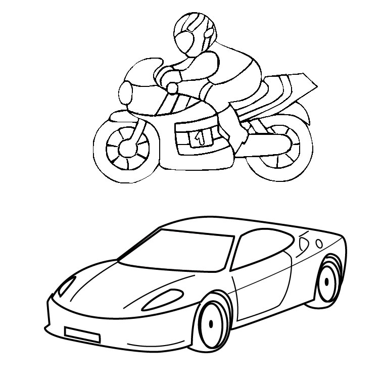 dessin moto cross imprimer gratuit