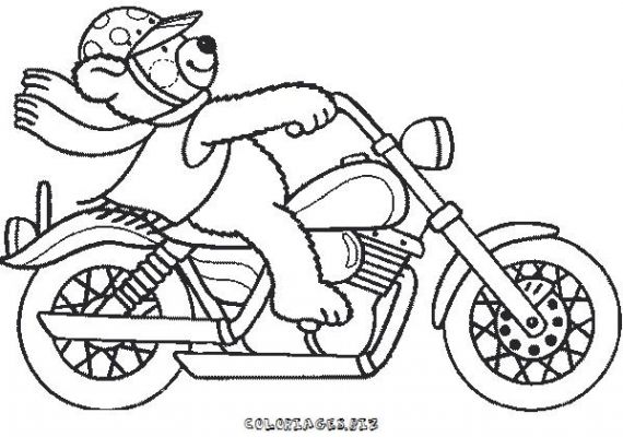 dessin à colorier gratuit moto de course