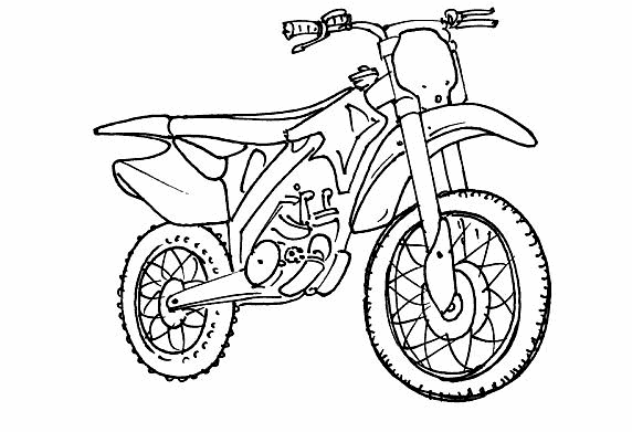 dessin à colorier à imprimer moto