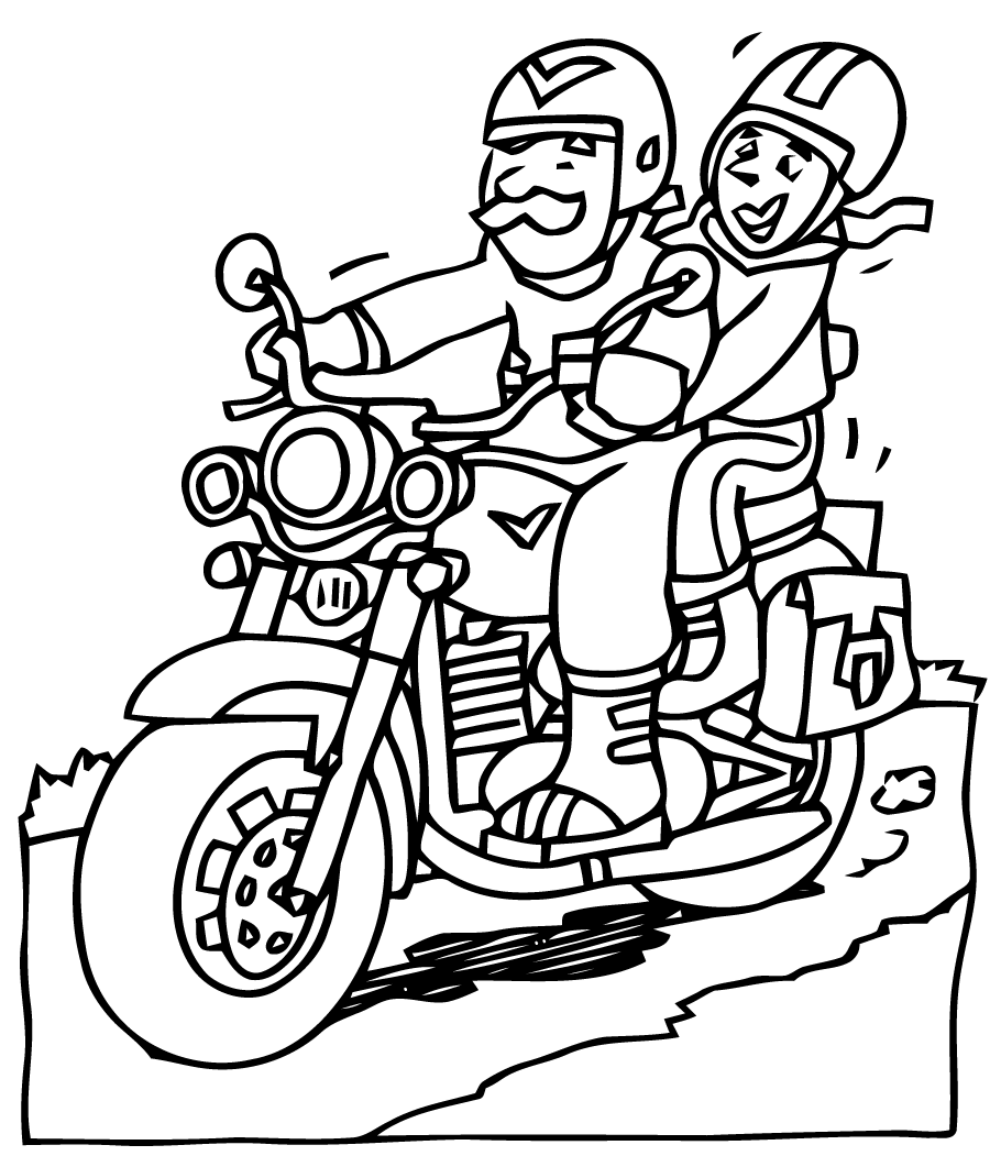 dessin à colorier moto cross