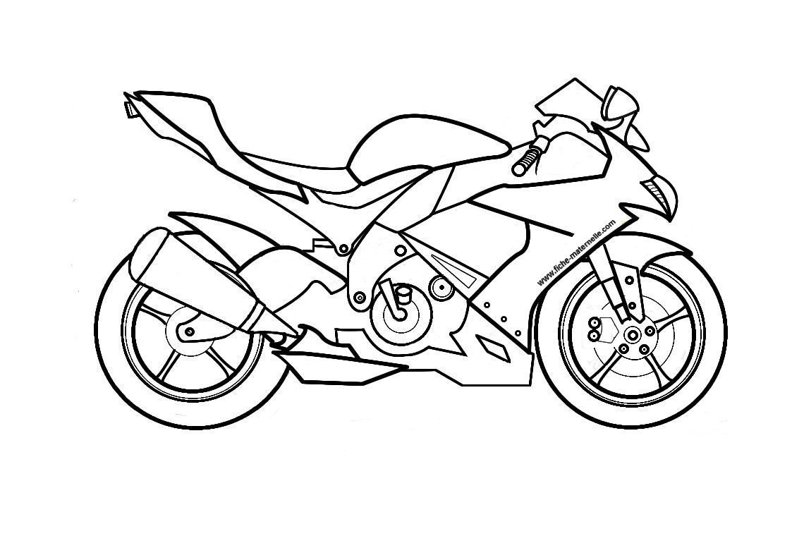 113 Dessins De Coloriage Moto à Imprimer