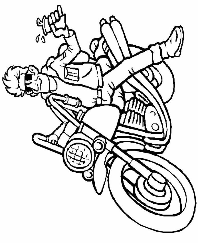 dessin  colorier moto sportive