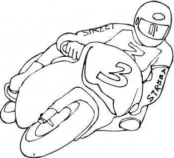 coloriage mandala moto