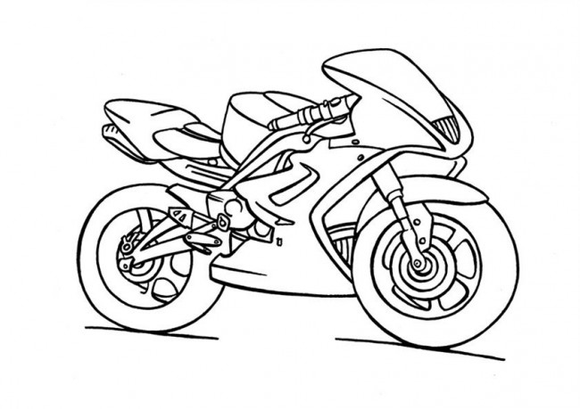 dessin  colorier moto bmw