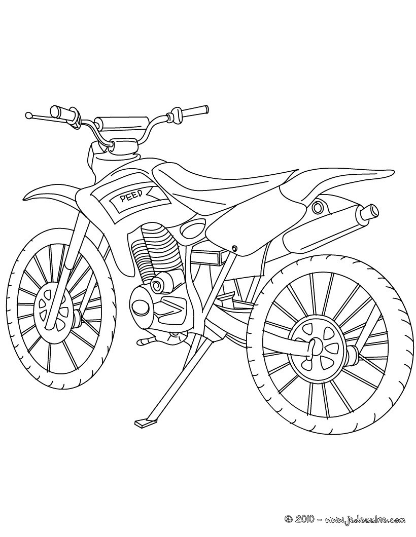 un dessin de moto