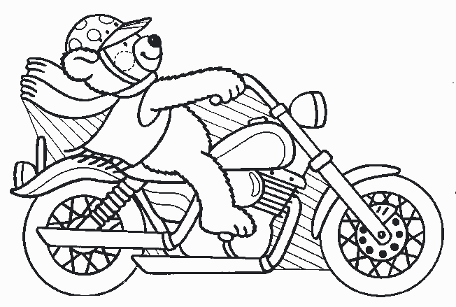 dessin à colorier moto et voiture
