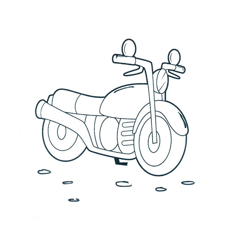 dessin à colorier moto imprimer gratuit