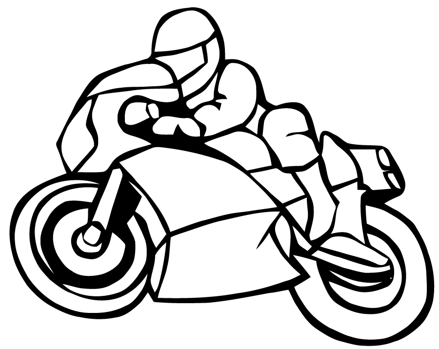 coloriage à dessiner mario et sa moto