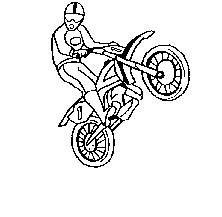 dessin moto cross imprimer gratuit