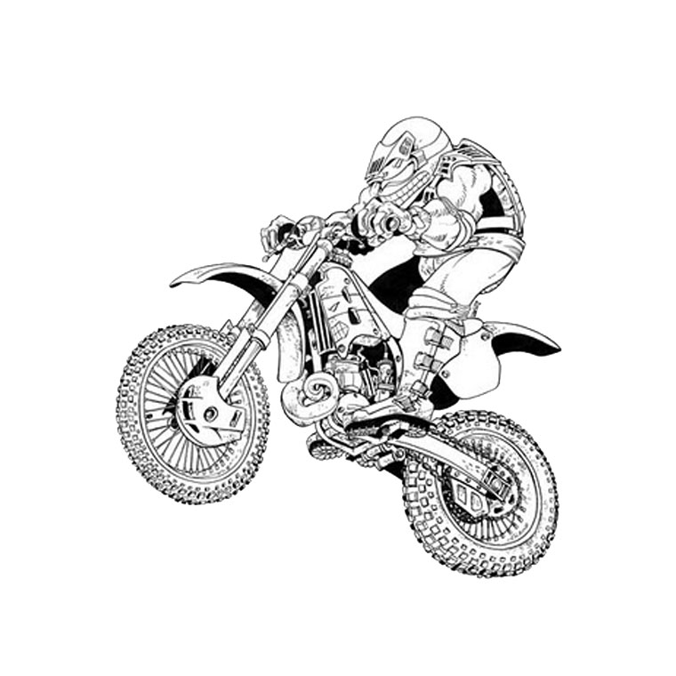 dessin  colorier moto format a4