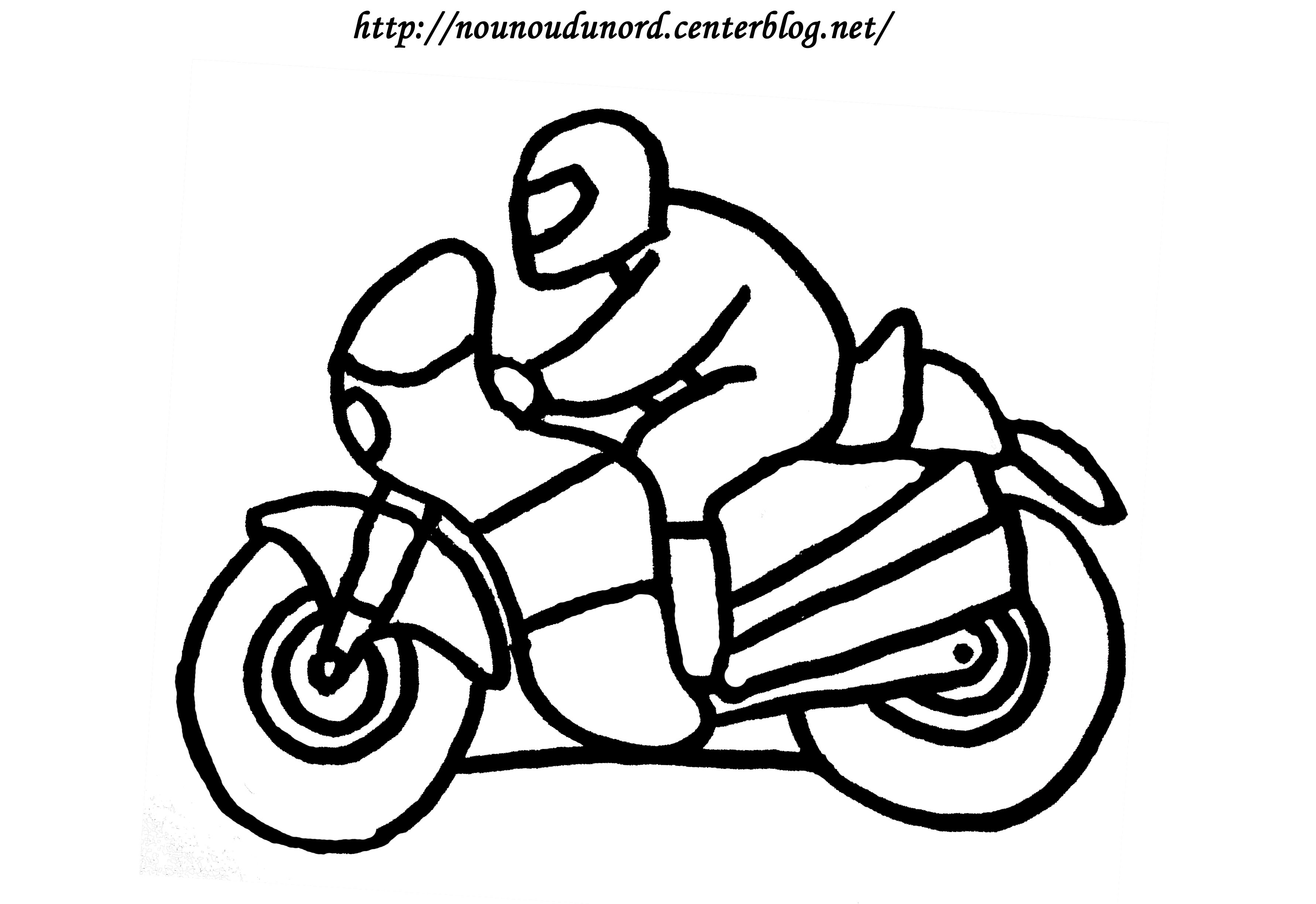 coloriage moto maternelle