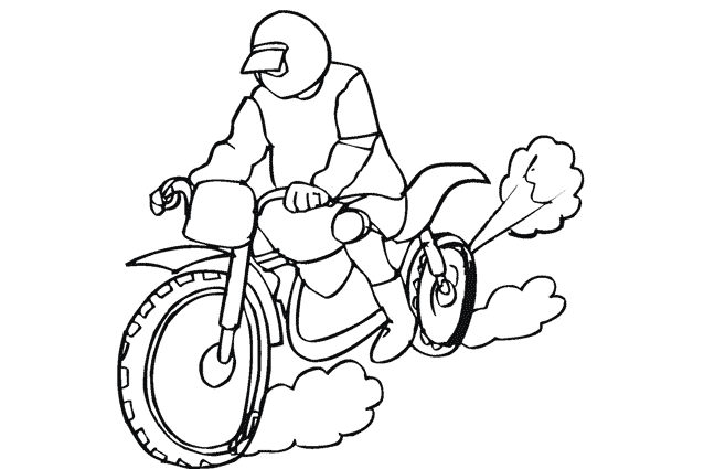 Coloriage Moto à colorier - Dessin à imprimer dessin moto gratuit en ligne