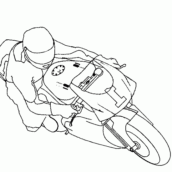 dessin moto de route