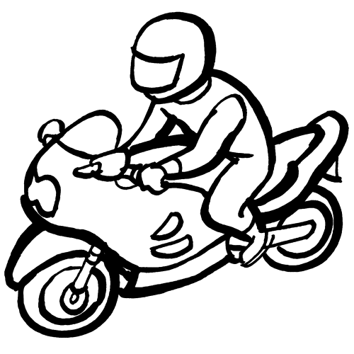 coloriage à dessiner moto trial