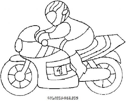 coloriage moto facile