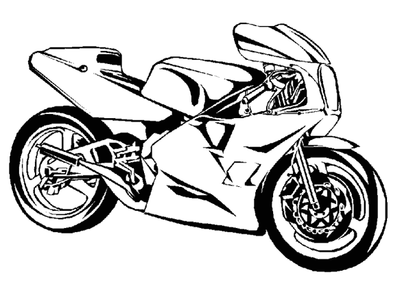 coloriage moto