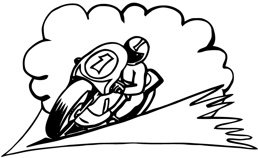 coloriage à dessiner en ligne moto de course