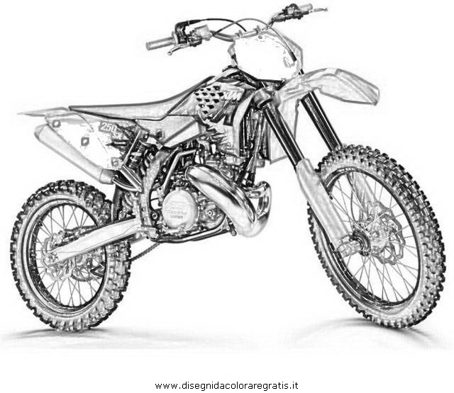 coloriage de moto cross a colorier en ligne