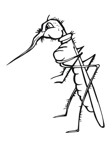 dessin à colorier frédéric le moustique