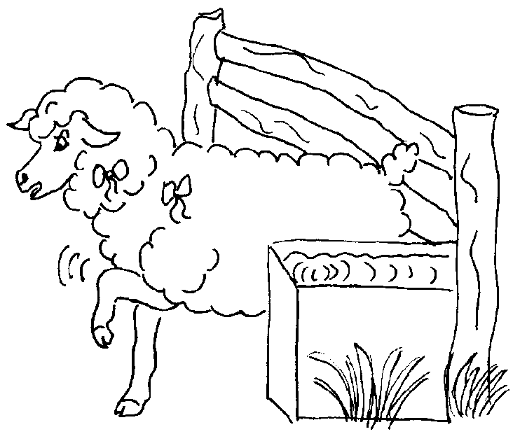 dessin à colorier raymond le mouton