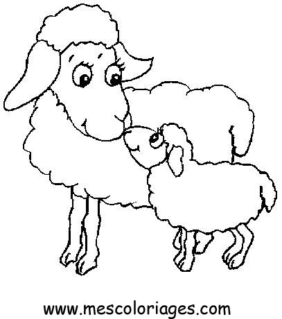 coloriage mouton l'aid