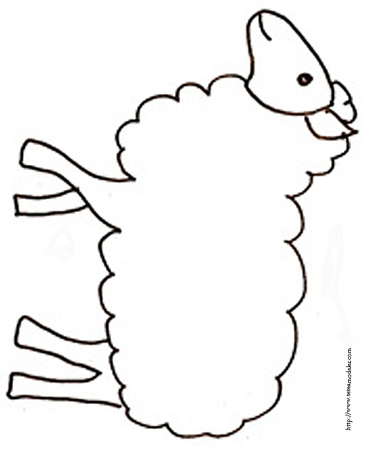 dessin à colorier famille mouton