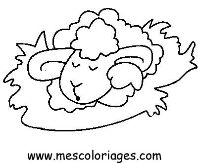 coloriage mouton de l'aid
