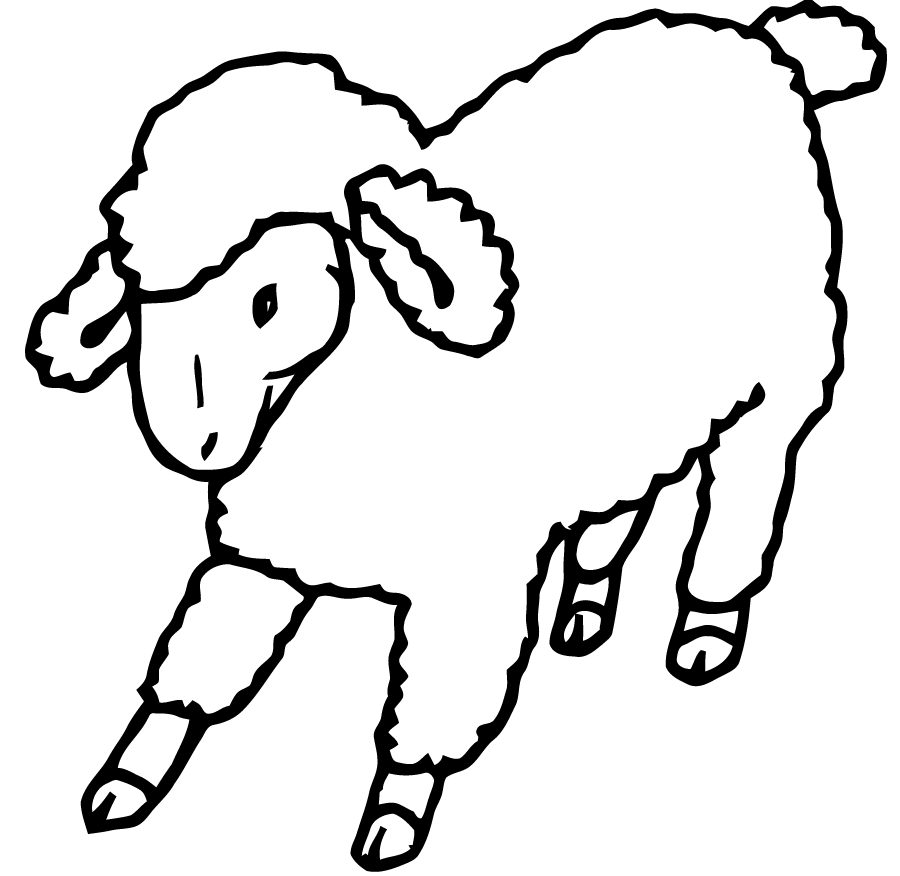 dessin à colorier le mouton