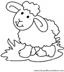 dessin à colorier gros mouton