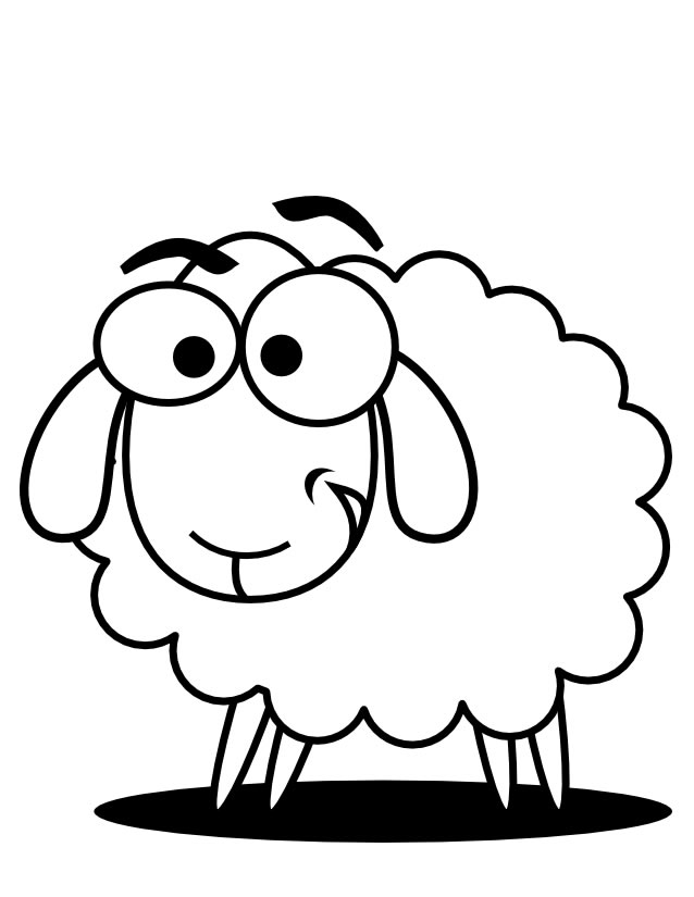 image à colorier mouton