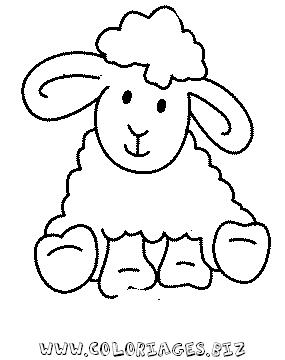 dessin à colorier gratuit mouton imprimer