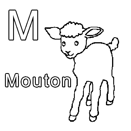 imprimer coloriage à dessiner mouton