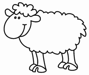 coloriage à dessiner a imprimer mouton rigolo