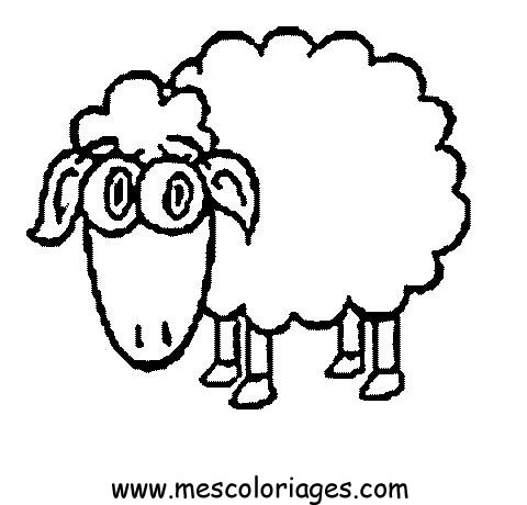 mouton en coloriage à dessiner