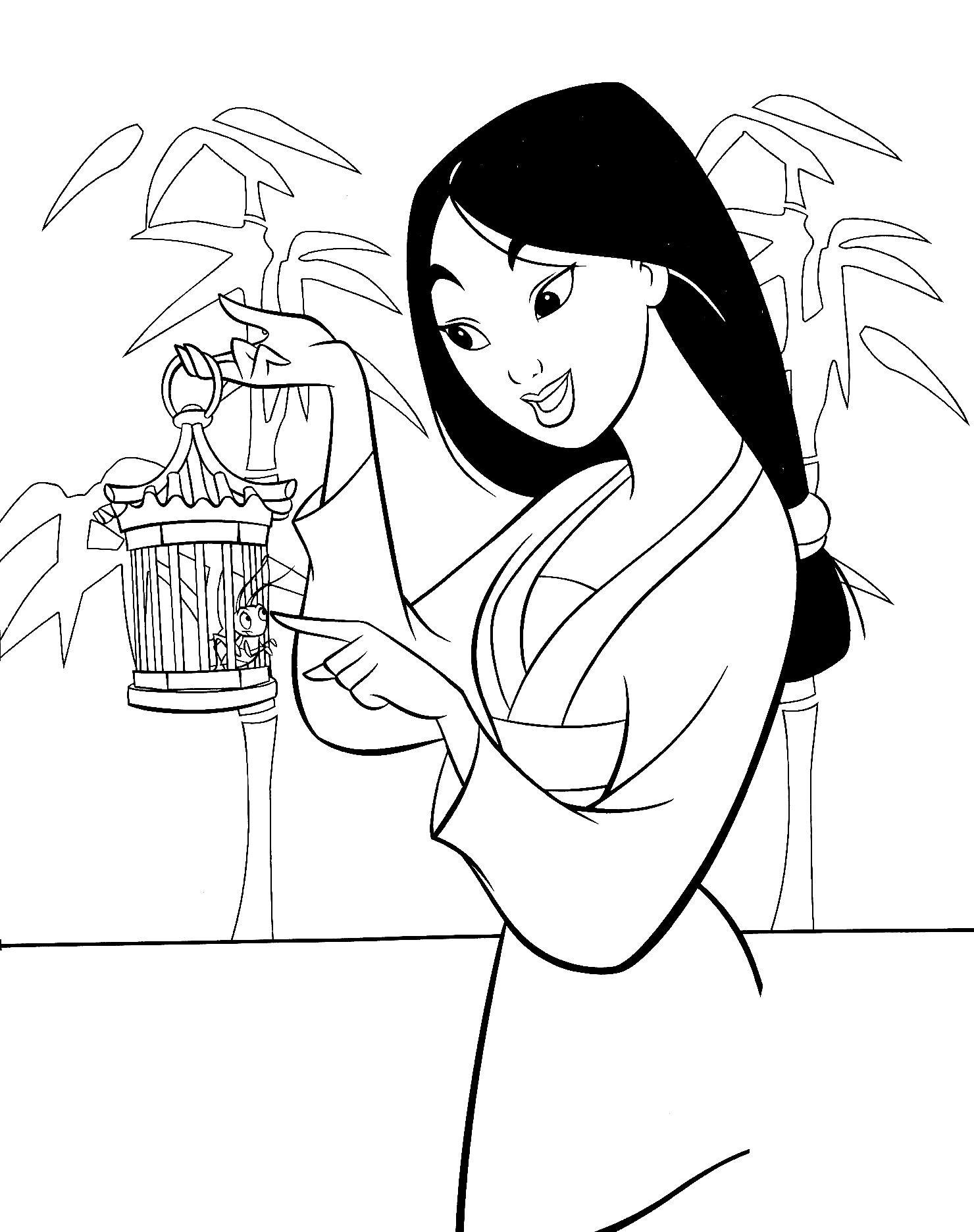 coloriage mulan a imprimer gratuit