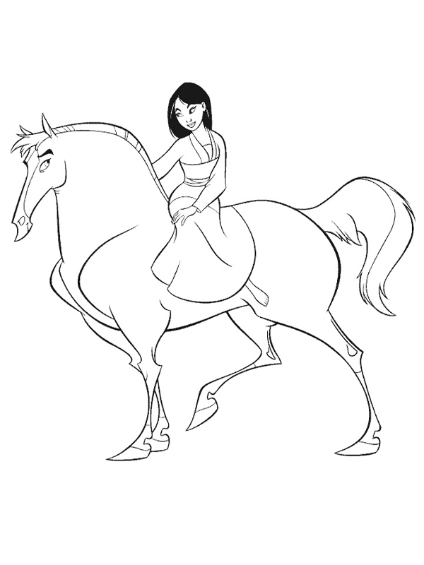 dessin  colorier de mulan