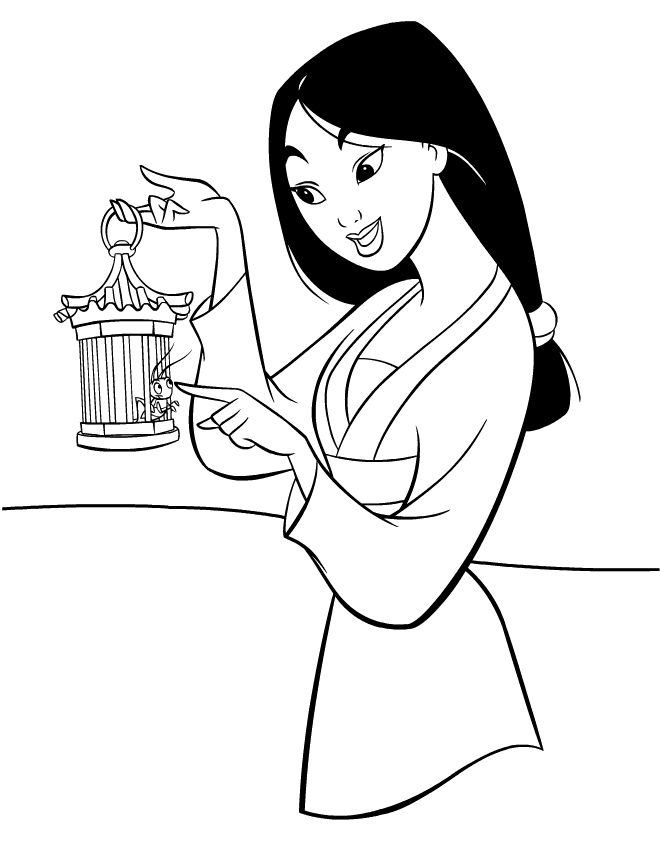 coloriage mulan 1