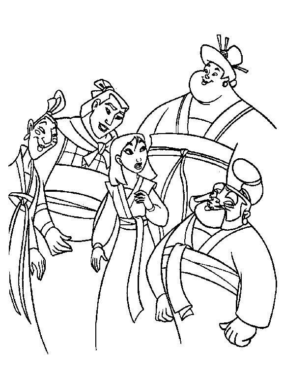 Coloriage Mulan à colorier - Dessin à imprimer dessin mulan en ligne