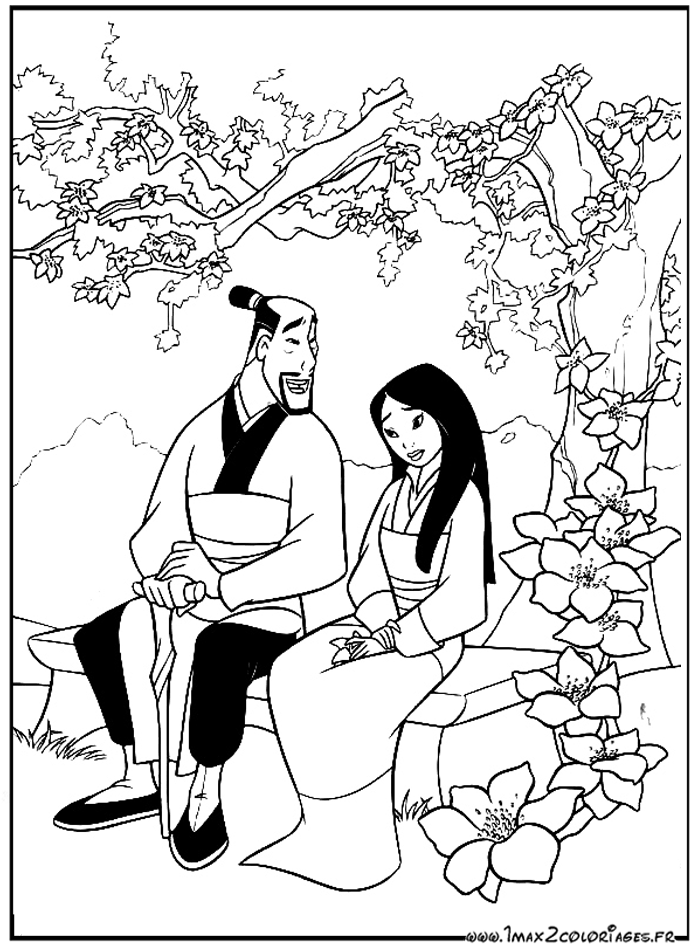 coloriage  dessiner mulan  imprimer