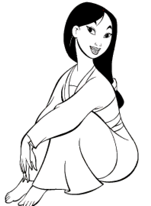 coloriage mulan a imprimer gratuit