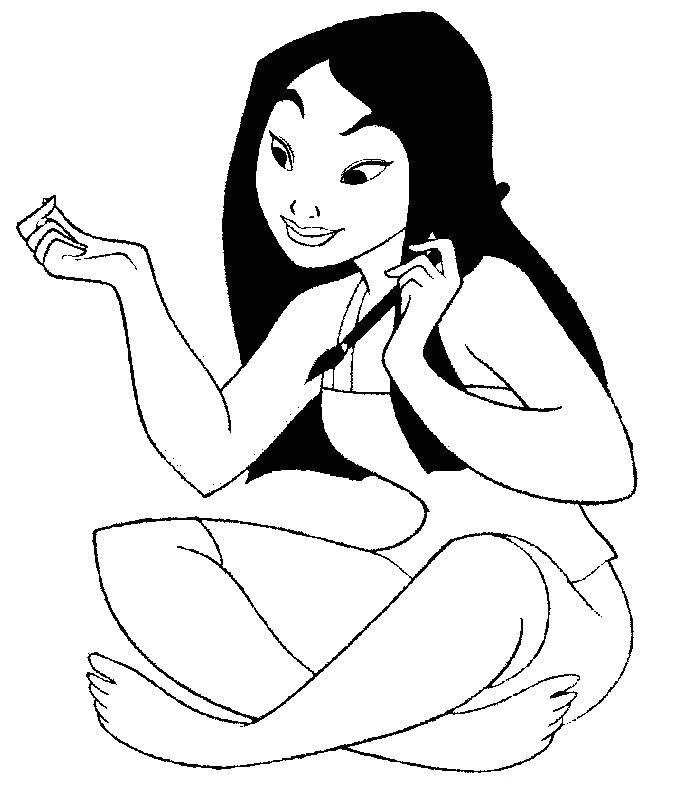 coloriage  dessiner de mulan gratuit