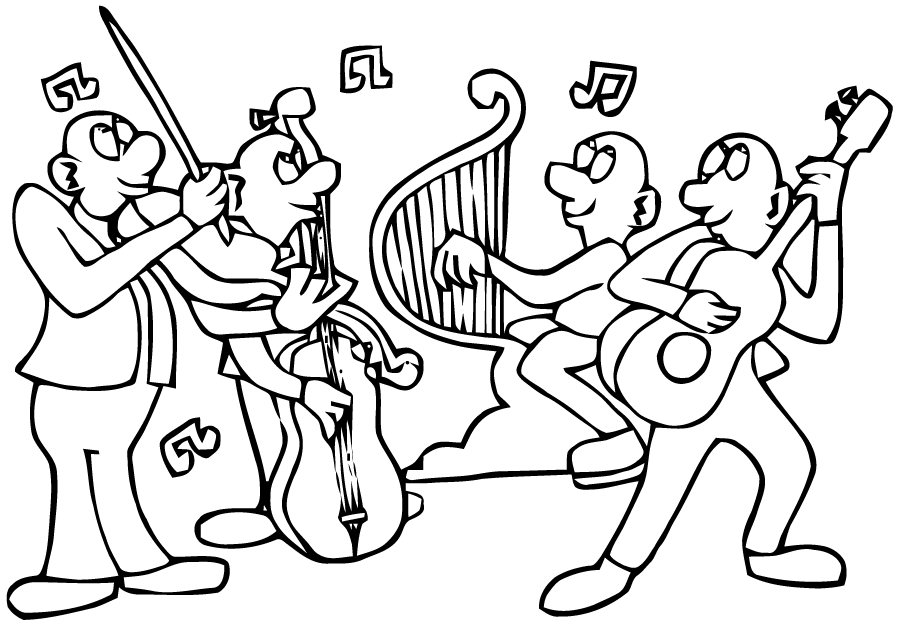 coloriage à dessiner de musique a imprimer