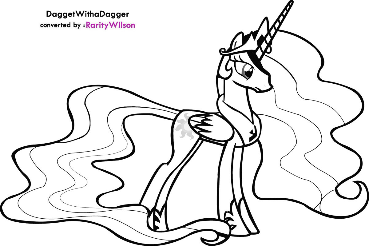 unicorn coloring pages celestia photo 15