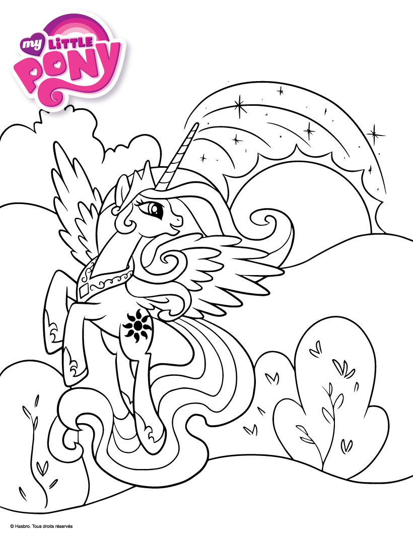 coloriage my little pony celestia