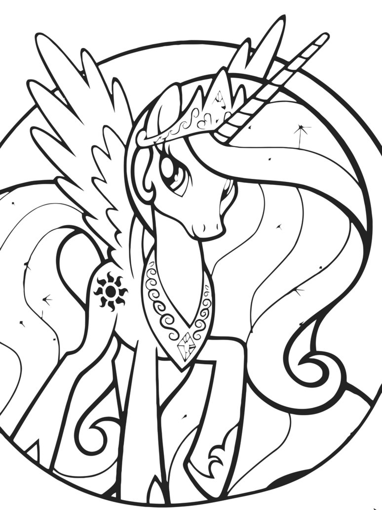 coloring pages princess celestia baby - photo #9