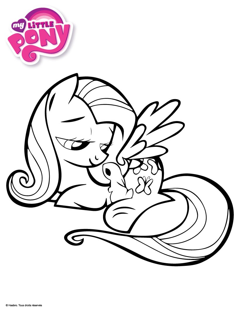 coloriage my little pony fluttershy