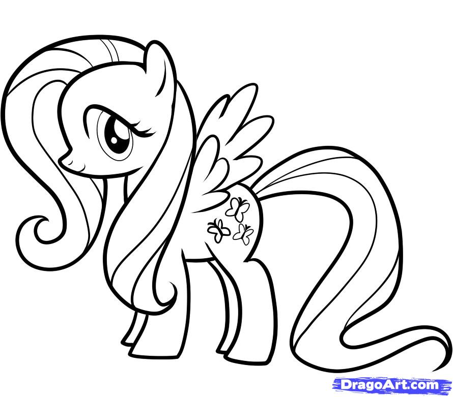 11 dessins de coloriage My Little Pony Fluttershy à imprimer coloriage my little pony fluttershy