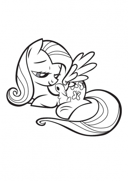 coloriage my little pony fluttershy