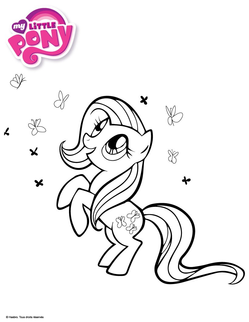 coloriage my little pony fluttershy