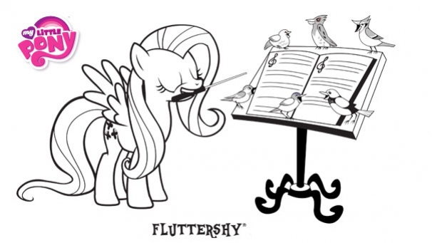 coloriage my little pony fluttershy
